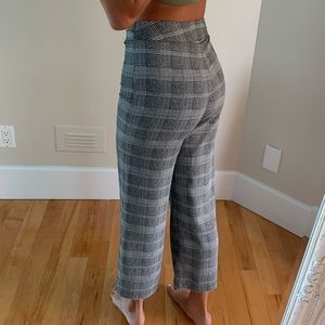 Plaid straight leg trousers size small
